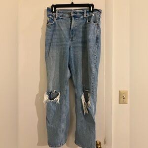 Abercrombie & Fitch Curve Love 90s Straight Ultra High Rise Jeans